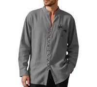 Camiseta de manga larga para hombre, de algodón, ajuste regular, formal, de franela, camisas de vestir informales y elegantes, camisas de vestir con botones, lisas, acogedoras, camisa casual de forro