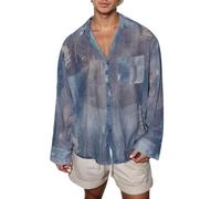 Camiseta de manga larga para hombre, de algodón, ajuste regular, formal, de franela, camisas de vestir informales y elegantes, camisas de vestir con botones, camisa acogedora para hombre, casual, a la