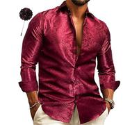 Camiseta de manga larga para hombre, de algodón, formal, de franela, de ajuste regular, camisas de vestir informales y elegantes, camisas de vestir con gráficos, acogedoras, con botones, camisa casual