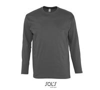 Camiseta De Manga Larga Para Hombre De Algodón Regular Con Cuello S-5XL