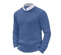 Camiseta de manga larga para hombre de punto, suéter de hombre de invierno casual de color sólido elasticidad suéter elegante y elegante de corte delgado clásico pases a todas partes temperamento