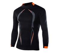 Camiseta de manga larga para hombre, de secado rápido, deportiva, tallas grandes, transpirable, manga larga, cuello redondo, camiseta de fitness, camiseta delgada, gimnasio, camiseta muscular