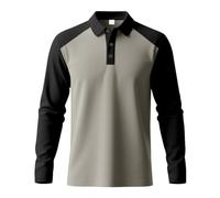 Camiseta de manga larga para hombre, estilo Henley, informal, con botones, ligera, transpirable, para gimnasio, correr, entrenamiento, culturismo, para exteriores, caqui, S