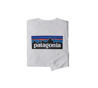 Camiseta de manga larga para hombre Patagonia L/s P-6 Logo Responsibili-tee (Blanco)