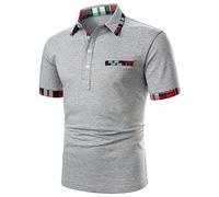 Camiseta de manga larga para hombre, talla grande, para debajo de la capa quirúrgica, camiseta casual de manga corta con solapa para mayor comodidad y calidez, gris, XXL