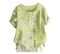 Camiseta de manga larga para mujer, blusa de muselina para mujer, blusa de lino, camisa de verano de manga corta, vestido de lino elegante, largo, no negro, túnica medieval para., amarillo, XL