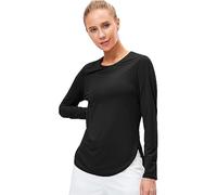 Camiseta de Manga Larga para Mujer Casual Camisa Cuello Redondo Blusa Moda Color sólido Suelto Tops Sudadera Jersey T-Shirt Otoño Primavera Deportivo tee