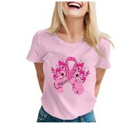 Camiseta de manga larga para mujer, octubre, rosa, para mujer, cinta rosa, cáncer de mama, octubre, rosa, camiseta para mujer, cáncer de mama, conciencia, cinta rosa, octubre, regalo camiseta para