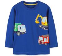 Camiseta de manga larga para niños, algodón, excavadora, jersey de manga larga luminosa, camiseta de tractor para niños de 1 a 7 años, talla 92 - 122