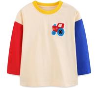 Camiseta de manga larga para niños, algodón, excavadora, jersey de manga larga luminosa, camiseta de tractor para niños de 1 a 7 años, talla 92 - 122