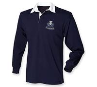 Camiseta de manga larga para niños Escocia Rugby Seis Naciones Armada Escocia Clases escocesas, azul marino, 10 años