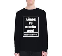 Camiseta De Manga Larga Personalizada Hombre Y Mujer - Agrega Tu Texto/Imagen/Foto/Logo DiseñA T-Shirts De Manga Larga - T-Shirt Personalizado Divertida para Aniversario L