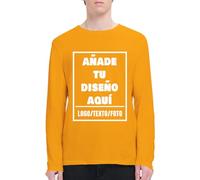 Camiseta De Manga Larga Personalizada Hombre Y Mujer - Agrega Tu Texto/Imagen/Foto/Logo DiseñA T-Shirts De Manga Larga - T-Shirt Personalizado Divertida para Aniversario 3XL