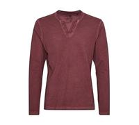 Camiseta de manga larga Solid Tinox para hombre, con cuello en V, 100% algodón Wine Red (0985). M