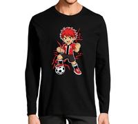 Camiseta de Manga Larga Superfutbolista Manga del Mallorca 25-26 (12- Camiseta Talla M)(Negra Manga Larga)