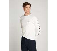 Camiseta de manga larga Tommy Logo Hombre Talla S. Color Blanco