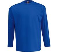 Camiseta de manga larga y cuello redondo para hombre de Fruit of the Loom Azul Blue - Blau - Königsblau X-Large