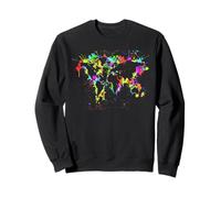 Camiseta de mapa del mundo de graffiti Escuela Geografía Atlas Global Tee Sudadera