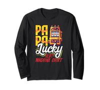 Camiseta de máquina tragamonedas Papa Lucky Casino Gambling Vegas Manga Larga