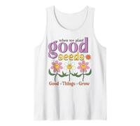 Camiseta de margarita con frase positiva para niñas, cita de buenas semillas Camiseta sin Mangas