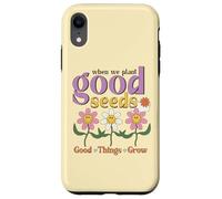 Camiseta de margarita con frase positiva para niñas, cita de buenas semillas Carcasa para iPhone XR