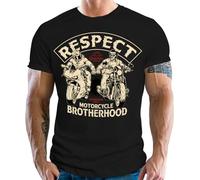 Camiseta de moto para hombre con texto en inglés "Respect - Motorcycle Brotherhood", Respeto, 3XL