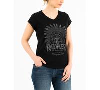 Camiseta De Moto ROKKER Para Dama Indian Bonnet Color: Negro Talla: M