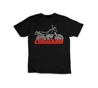 Camiseta de motociclista para aficionados de Morini Calibro/Camel/Coguaro, 100% algodón, ajuste clásico, diseño inspirado en la motocicleta, Negro: 350 Coguaro 1988-1990, XXX-Large