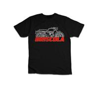 Camiseta de motociclista para Morini 175 Briscola/Rebello/Tresette, 100% algodón, ajuste clásico, diseño inspirado en la motocicleta, Negro - Briscola 1956-1957, 3XL