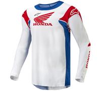 Camiseta de motocross Alpinestars Racer Iconic Honda, color blanco, azul, rojo y negro 2XL