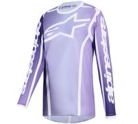 Camiseta de motocross Alpinestars Stella Fluid Apex para mujer, color morado y blanco XL