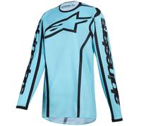 Camiseta de motocross Alpinestars Stella Fluid Apex para mujer, color turquesa y negro M