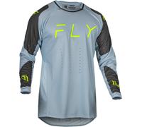 Camiseta de motocross FLY Racing Evolution DST gris-negro-verde fluorescente en oferta liquidación 2XL