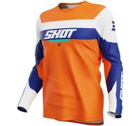 Camiseta de motocross naranja Shot Draw League para niño 6/7