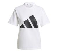 adidas Mujer Essentials Big Logo Cotton T-Shirt, White/Black, L