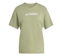 adidas Donna Terrex Classic Logo T-Shirt, Tent Green, XS