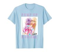 Camiseta de Mujer Barbie, Oficial, Todo el Cabello Camiseta, Hombre, Azul Bebé, XXL