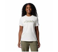 Camiseta de mujer Columbia Boundless Beauty™ Logo Short sleeve Tee Talla: M / Color: blanco/voileta