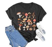 Camiseta de mujer con estampado divertido de verano, cómodo y a la moda, camiseta de algodón de color, manga corta, Negro , L