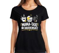 Camiseta de mujer con taxi de uso continuo, ropa de café, Negro , 3XL