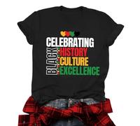 Camiseta de mujer de gran tamaño camisetas negras para mujeres: camiseta del mes negra celebrando la cultura negra camiseta africana, Le Noir, L