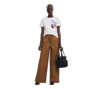 Desigual TS_Botanical_Lacroix T-Shirt, Blanco, L Women's