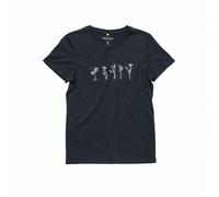 Camiseta de mujer Devold Classic "Flowers" Tee Wmn Talla: L / Color: azul oscuro