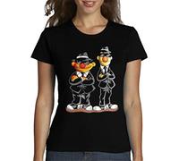 Camiseta de Mujer Divertidas Funny Graciosa Barrio Sesamo EPI Y BLAS Men in Black 085 XL