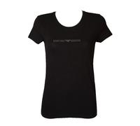 Camiseta de mujer EMPORIO ARMANI camiseta de algodón elástico de manga corta con