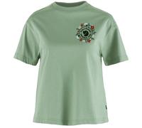 Camiseta de mujer Fjällräven Fjällblomster Logo T-shirt W Talla: S / Color: verde