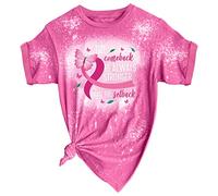 Camiseta de mujer genérica para la sensibilización del cáncer de mama en octubre con un mensaje de esperanza y apoyo impreso en un top cómodo con cuello redondo, a, L