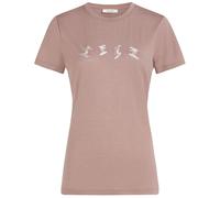 Camiseta de mujer Icebreaker Women Merino 150 Tech Lite SS Tee Snow Day Talla: S / Color: rosa