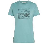 Camiseta de mujer Icebreaker Women Merino 150 Tech Lite SS Tee Terrain Talla: M / Color: azul claro