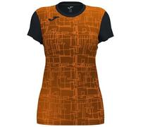 Camiseta manga corta joma elite viii mujer/niña negro naranja M